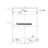 Vattentankkylare 13840000-1 för Doosan grävmaskin S220LC-III