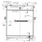 Vattentankkylare 21N-03-37700 för Komatsu grävmaskin PC1250-7