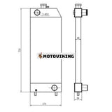 Vattentank Kylare för Caterpillar CAT grävmaskin E305.5D