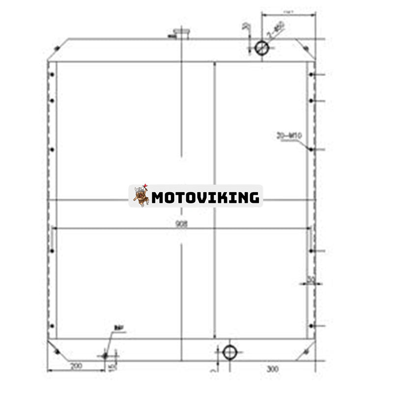 Vattentankkylare 1932802 för Caterpillar CAT grävmaskin E322C