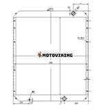 Vattentankkylare 1932802 för Caterpillar CAT grävmaskin E322C