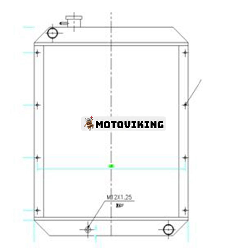 Vattentankkylare 201-3770 för Mitsubishi Engine 4M40 Caterpillar CAT Grävmaskin E308C 308CCR
