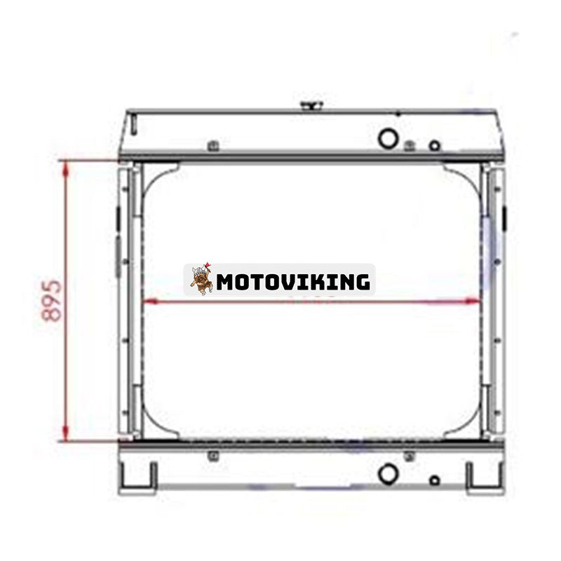 Vattentankkylare 4350764 för Hitachi grävmaskin EX550-5 EX600-5