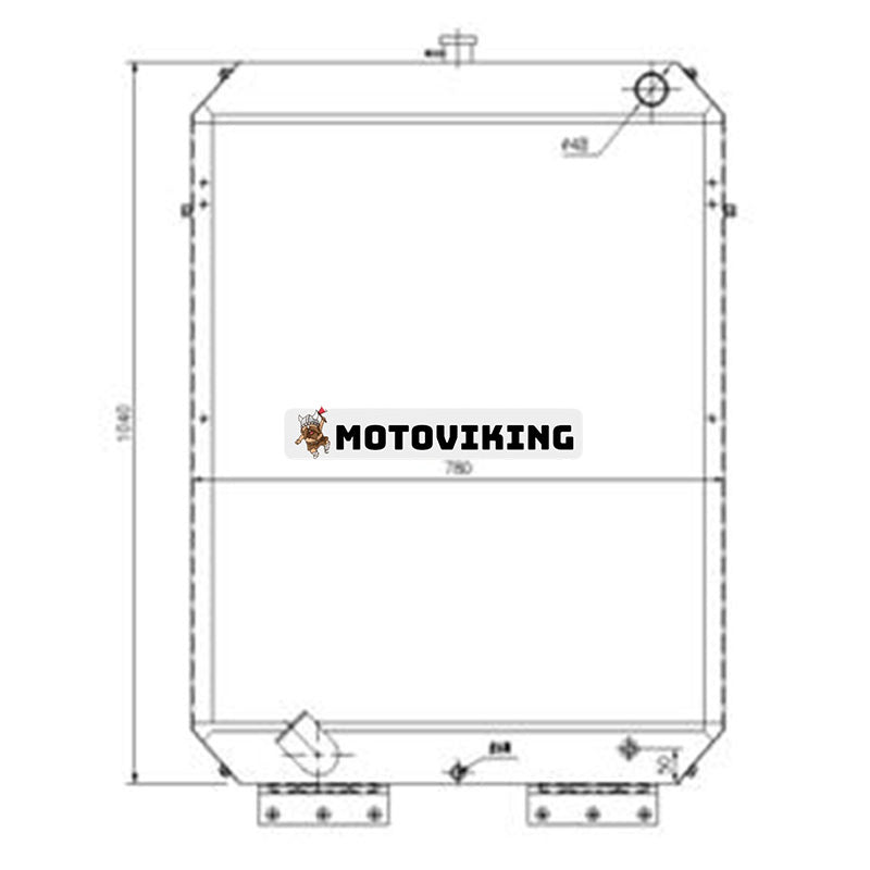 Vattentankkylare 11N6-46400 för Hyundai grävmaskin R210-7H R210LC-7H R220LC-7H