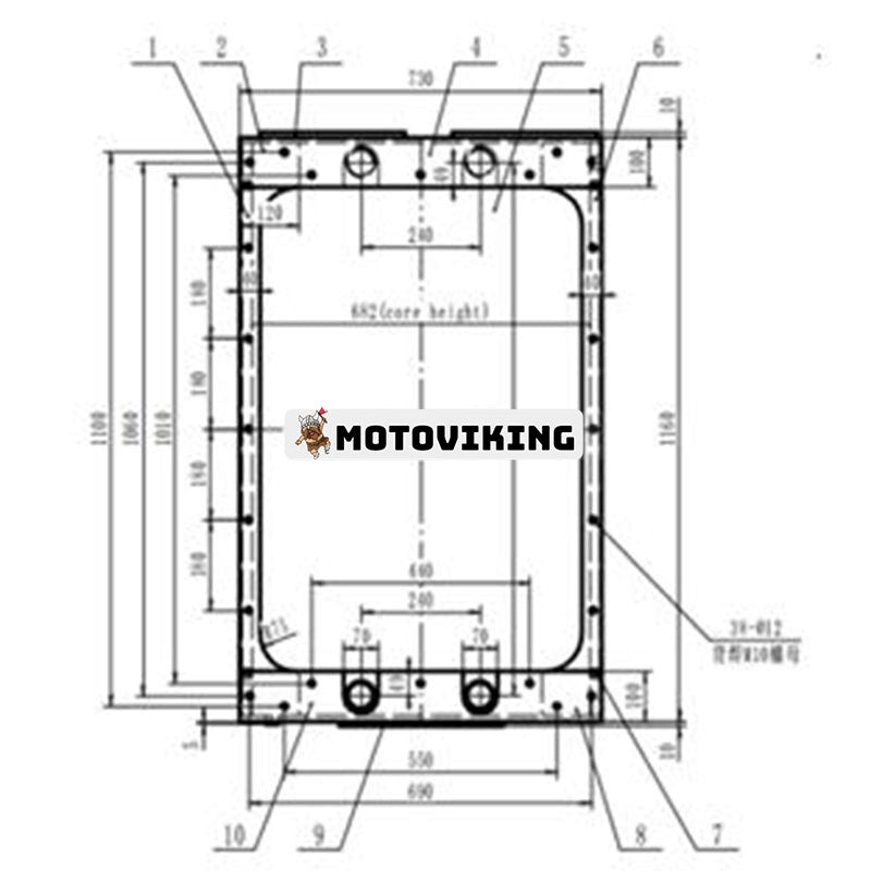 Kylare 11192942 111196425 15020893 11192942 11196422 för Volvo A35D A35E A40D A40E T450D