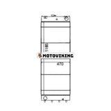 Vattentankkylare för Komatsu grävmaskin PC550-7