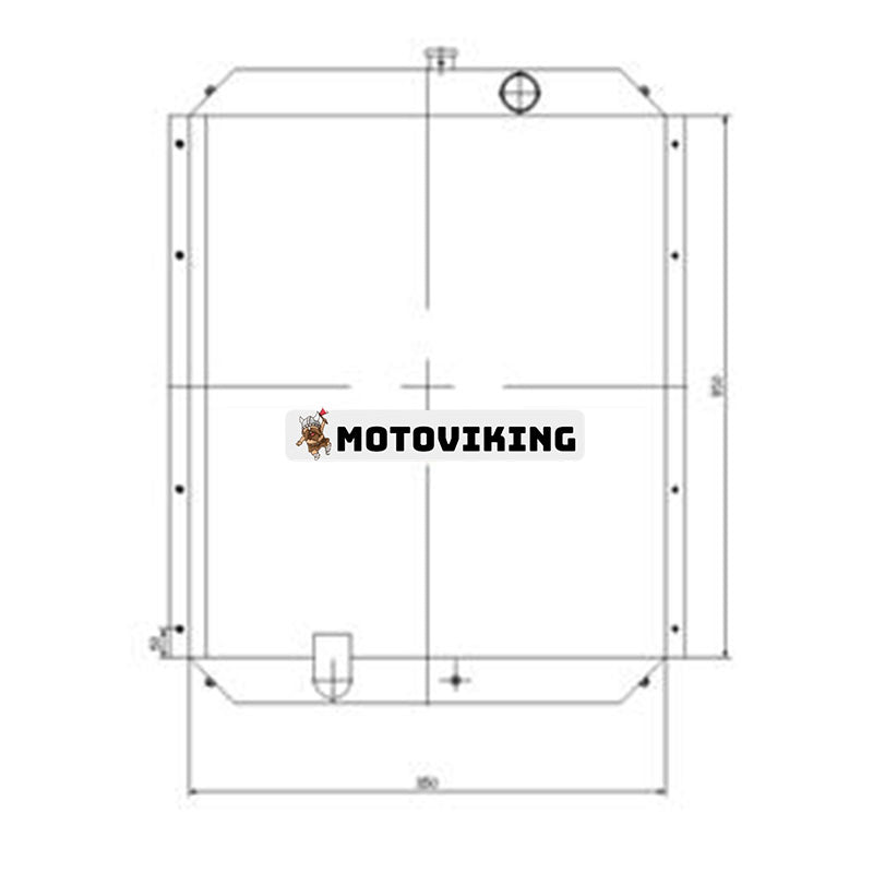 Vattentankkylare 2452U432S1 för Kobelco grävmaskin SK300-3 SK300 SK300-2