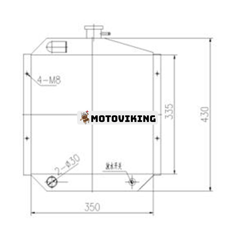 Vattentankkylare 1514711 1432266 för Caterpillar CAT Engine 3003 Hydraulisk minigrävmaskin E301.5 E301.6 E301.8