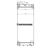 Vattentankkylare 207-03-41111 för Komatsu grävmaskin PC360LC-10 PC360NLC-10 PC390LL-10 PC390LC-10