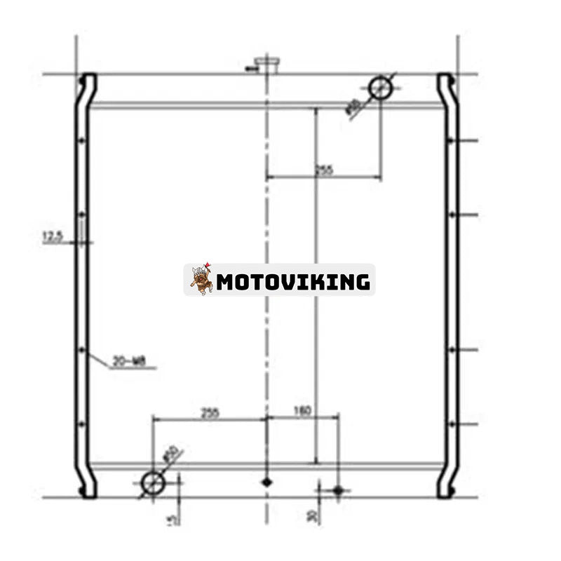 Vattentankkylare 21P-03-K2111 för Komatsu grävmaskin PC150-6K PC150LC-6K PC160-6K PC180LC-6K PC180NLC-6K PW150ES-6K PW170ES-6K