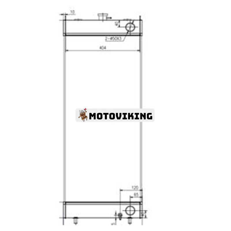 Vattentankkylare 22B-03-31411 för Komatsu grävmaskin PC138US-10