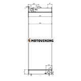 Vattentankkylare 206-03-35161 för Komatsu grävmaskin PC240-10 PC290-10