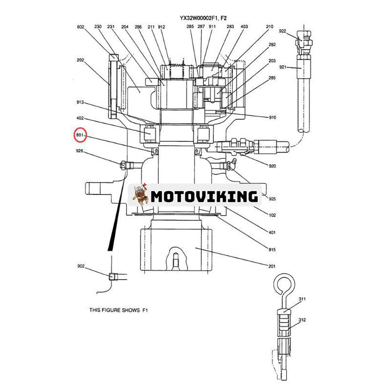 Oljetätning YX32W00002S801 för Kobelco SK135SR SK135SRL SK135SRLC 140SR ED150 SK115SRDZ SK115SRDZ-1E SK135SRLC-2 140SR-3