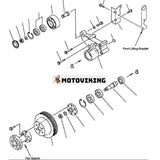 För Komatsu SAA6D95LE SA6D95L S6D95L PC250LC-6L PC220LC-6L PC210LC-6L PC200-6L Fan Drive Assy 6207-61-3300