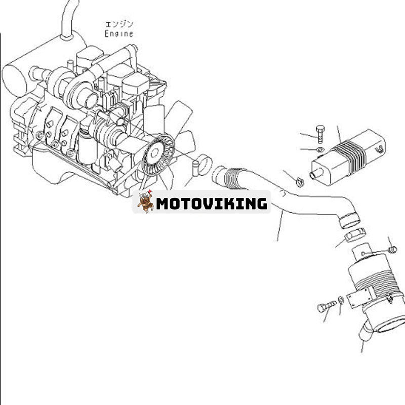 Slang 22B-01-11120 för Komatsu PC128US-2 PC158USLC-2 PC158US-2 PC138USLC-2 PC138US-2 PC128US-2