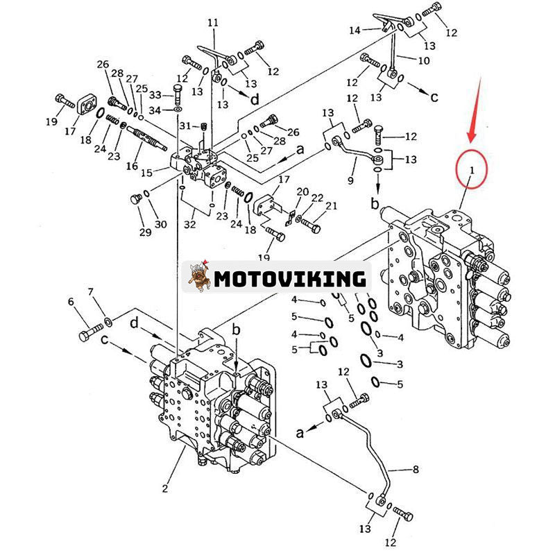 Hydraulisk reglerventil 709-79-22202 för Komatsu PC200-5 PC220-5 Används