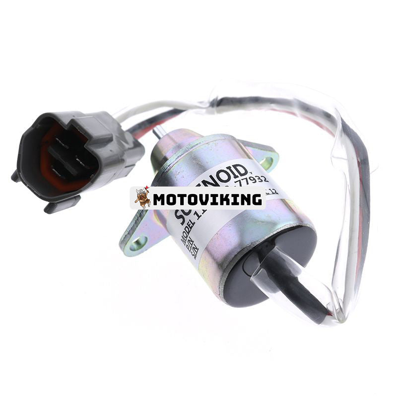 12V Bränsleavstängning Solenoid 119233-77932 för Yanmar motor 3TNE84 3TNE88 4TNE84 3TNV70 3TNV76 4TNV84 John Deere traktor Takeuchi grävmaskin