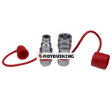 Flat Face Hydrauliska kopplingar/snabbkopplingar Set med dammskydd 3/8" NPT x 1/2" Body