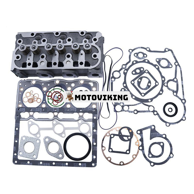 D905 motor komplett cylinderhuvud med full packningssats för Kubota traktor B1700 BX1860 BX1870 BX22 BX2200 BX2230 BX2360 BX2370 BX23 BX25 FZ2100