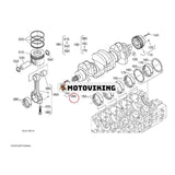 Vevaxel 1G410-23010 för Kubota Engine V6108