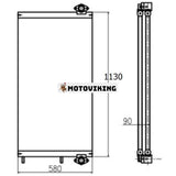 Oljekylare 207-03-76310 För Komatsu PC300-8 PC350-8 PC300LC-8 PC350LC-8