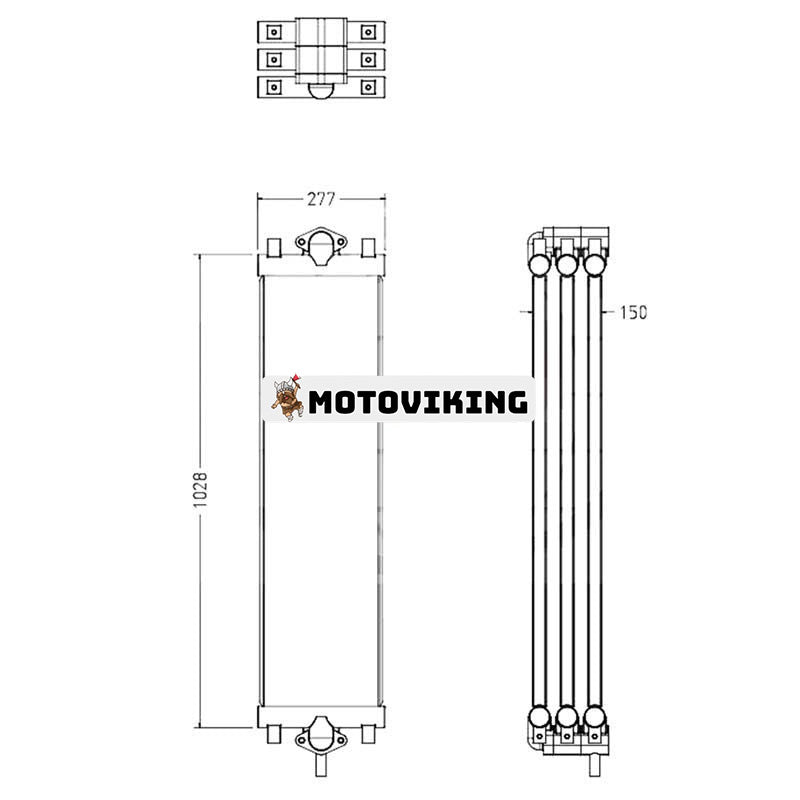 Oljekylare till Komatsu PC228USLC-3EO grävmaskin