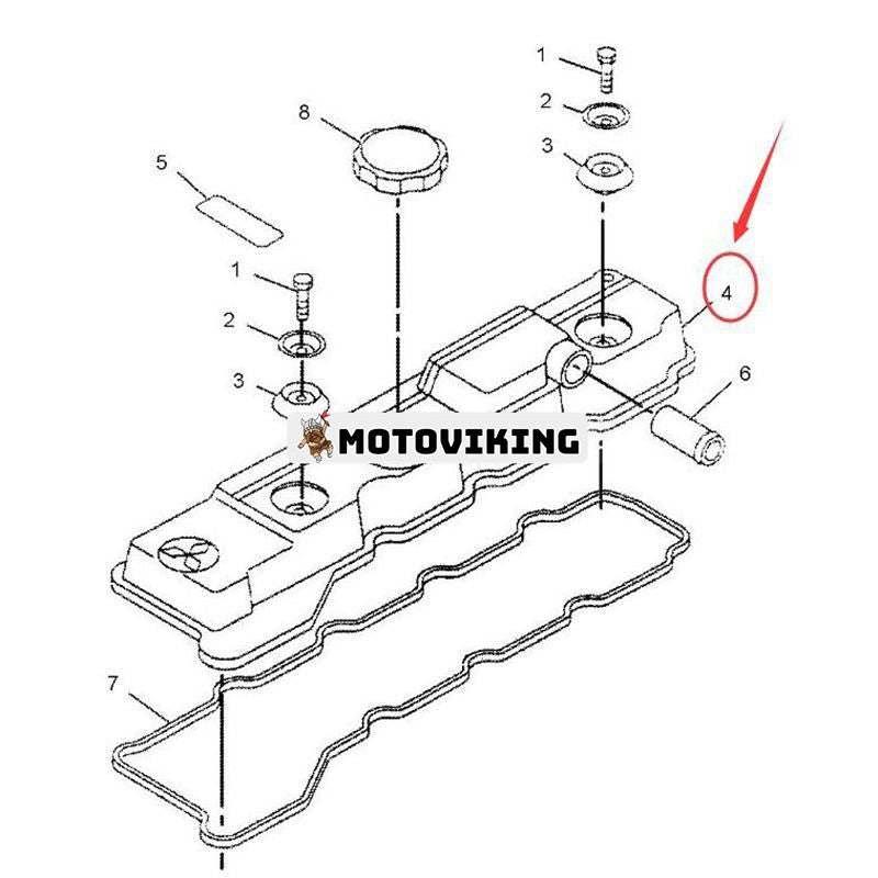 Ventilvipplock 201-3908 för Caterpillar CAT 307D 308D 308C CR grävmaskin 4M40 motor