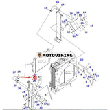 Kylslang 208-03-76660 för Komatsu PC400-8 PC400LC-8 PC430-8 PC450-8 PC450LC-8 PC460LC-8 PC500LC-8 PC550LC-8