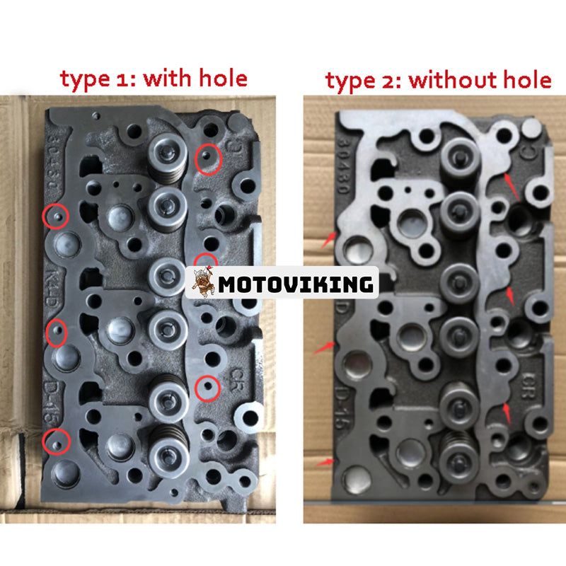 D1503 D1503-M-E2B D1503-M-E3B Komplett cylinderhuvud för Kubota Engine Bobcat Loader 753 763 773 med packningssats