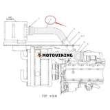 Luftslang 118-9892 för Caterpillar CAT 320B 320BL 320BLN 320BN 320BS Grävmaskin 3116 motor