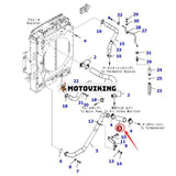 Kylslang 20Y-03-41181 för Komatsu PC200-8 PC220-8