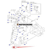 Motormonterad slang 21W-01-21330 för Komatsu PC75UU-2 PC75UD-2 PC75UD-2E PC75UU-2E grävmaskin