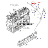 Oljenivåmätare 6754-21-5610 för Komatsu SAA6D107E motor PC200-8M0 PC200LC-8 PC210LC-10 PC220-8M0