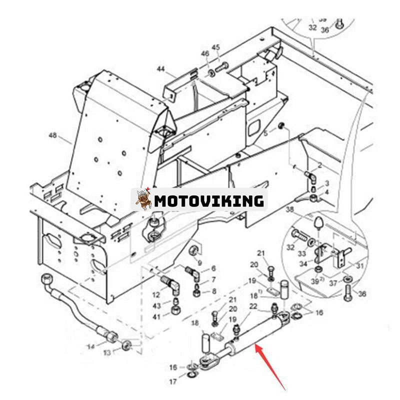 Rullstyrcylinder 05850342 för Bomag BW213DH-3