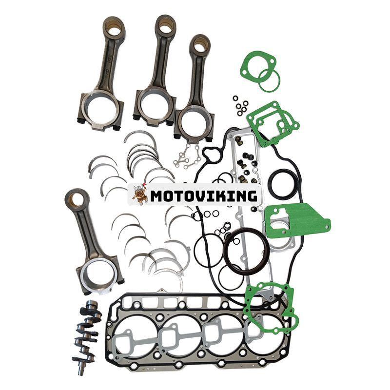 STD vevaxel + full packningssats + vevstake + huvud- och vevstångslagersats + tryckbrickor för Yanmar Engine 4TNV98-YTBL