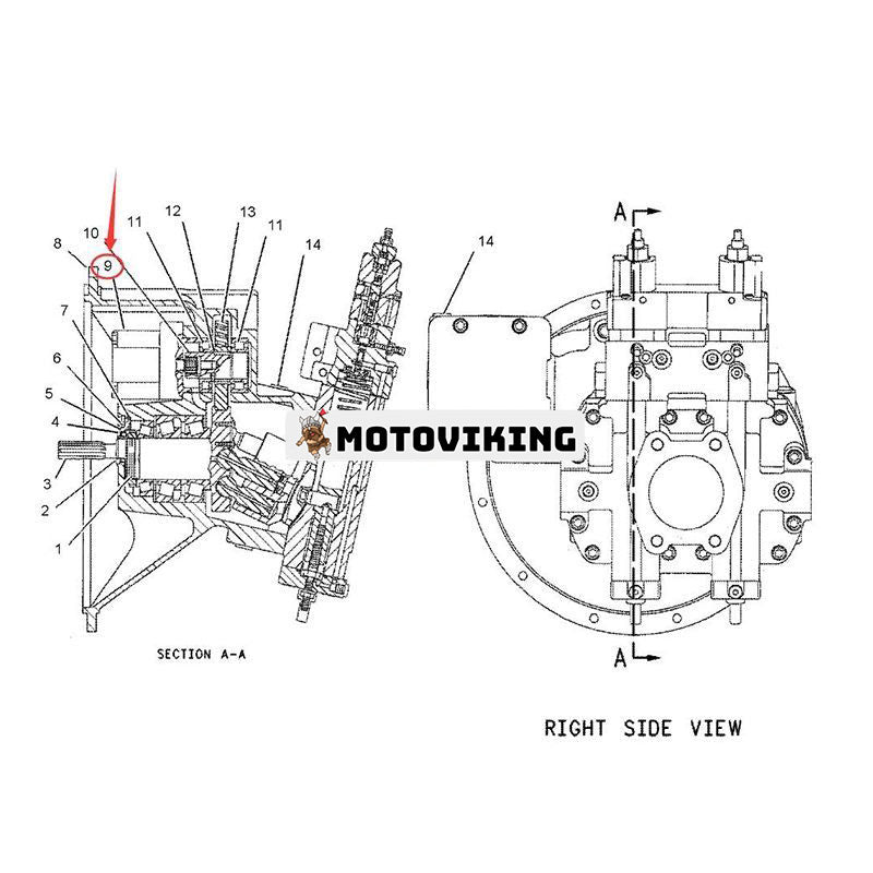 Kugghjulspump 5I-4407 för Caterpillar CAT 330 330L 330LN grävmaskin 3306 motor