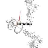 Svänghjul Ring Kugghjul för Yanmar 4TNE106 Motor 129T