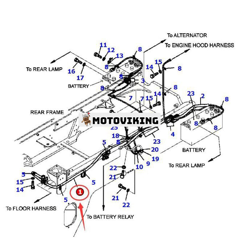 Ledningsnät 419-06-32345 för Komatsu WA320-5 WA320-5L WA320L-5 hjullastare