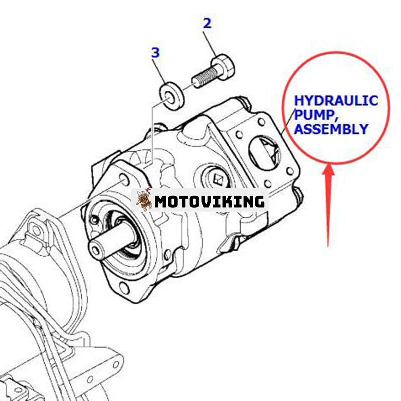 Hydraulpump Assy 708-1U-00160 för Komatsu WB146-5 WB156-5 WB93R-5E0 WB97R-5E0 WB97S-5E0 Grävlastare