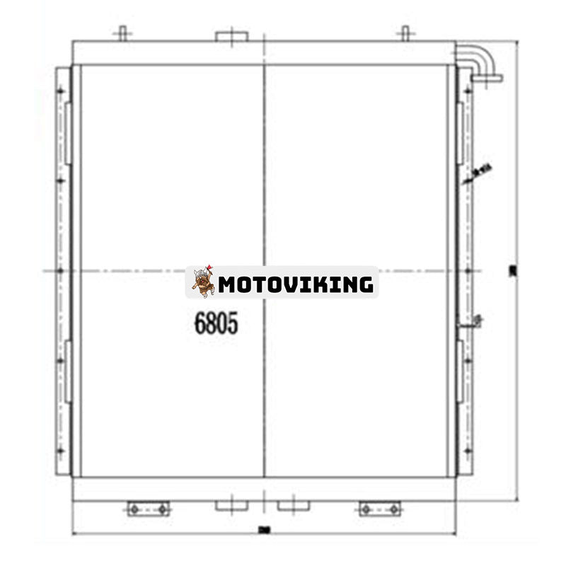 Oljekylare 4214359 för Hitachi EX1800 grävmaskin