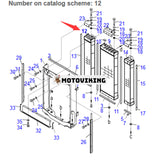 Vattentankkylare 14X-03-61911 för Komatsu Bulldozer D65WX-17 D65PX-17 D65EX-17