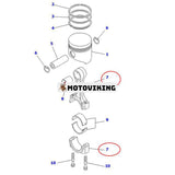 Vevstång YM729350-23100 för Komatsu 3D84-1 motor