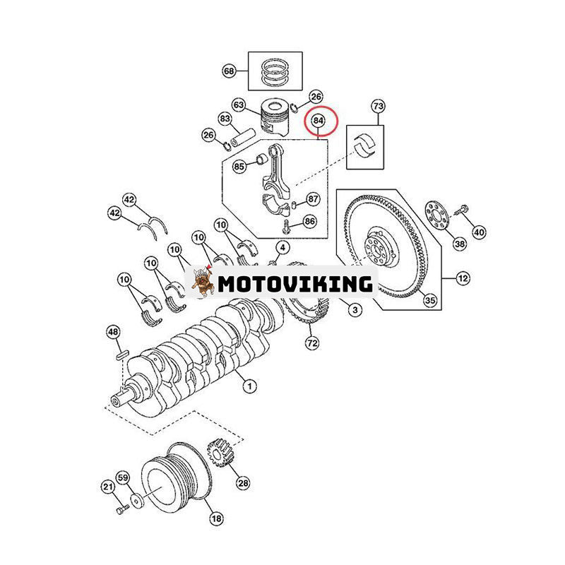 Vevstång 8973889212 för Isuzu 4JJ1 4JK1 motor John Deere 135G 135D grävmaskin