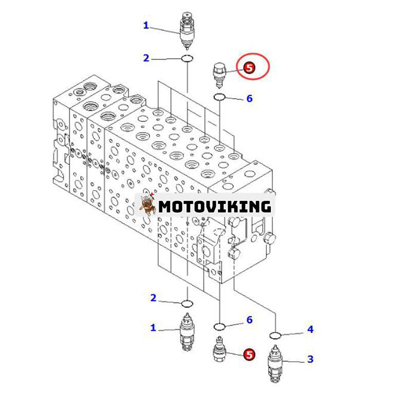 Huvudavlastningsventil 723-40-85100 för Komatsu PC100-6 PC120-6 PC130-6 PC200-6 PC220-8 PC300-6 PC300-7 grävmaskin