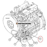 SD5H09 A/C-kompressor 422-6493 för Caterpillar CAT 303.5E2 303CR 304.5E2 304E2 304CR 305.5E 305.5E2 305CR 305E2 306E2