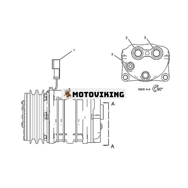 A/C-kompressor 276-9875 258-2468 för Caterpillar CAT 226D 232D 239D 246C 256C 262C 272C 277C 279C 287C 289C 297C 299C