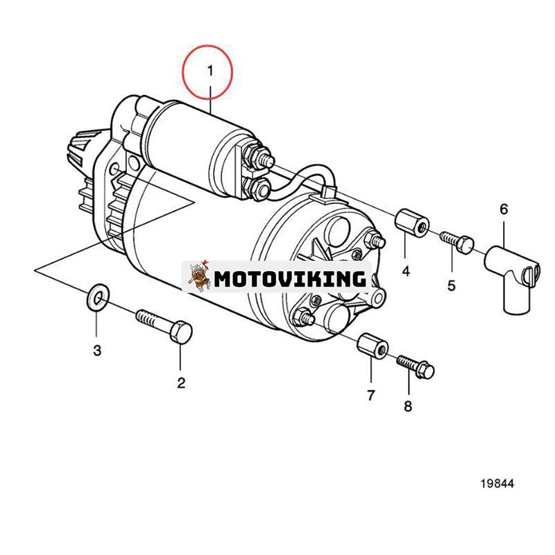 Startmotor 21311522 för Volvo D5A-T D7A-T MD2010 TAD520GE TAD520VE TAD620VE TAD720GE TD420VE TD520GE TD720GE