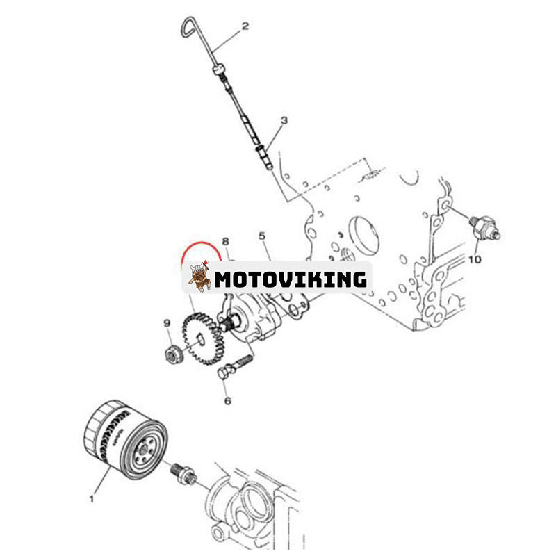 Oljepump YF1-68513-50-12 för Yamaha Generator EDL13000STE EDL7000SE EDL11000SE