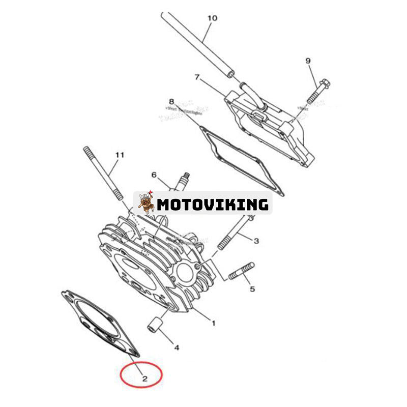 Topplockspackning 7HD-E1181-00-00 för Yamaha Generator EF7200E