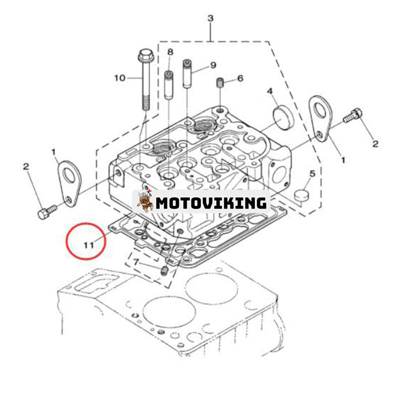 Topplockspackning YF1-68510-33-12 för Yamaha Generator EDL7000SE